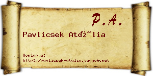 Pavlicsek Atália névjegykártya